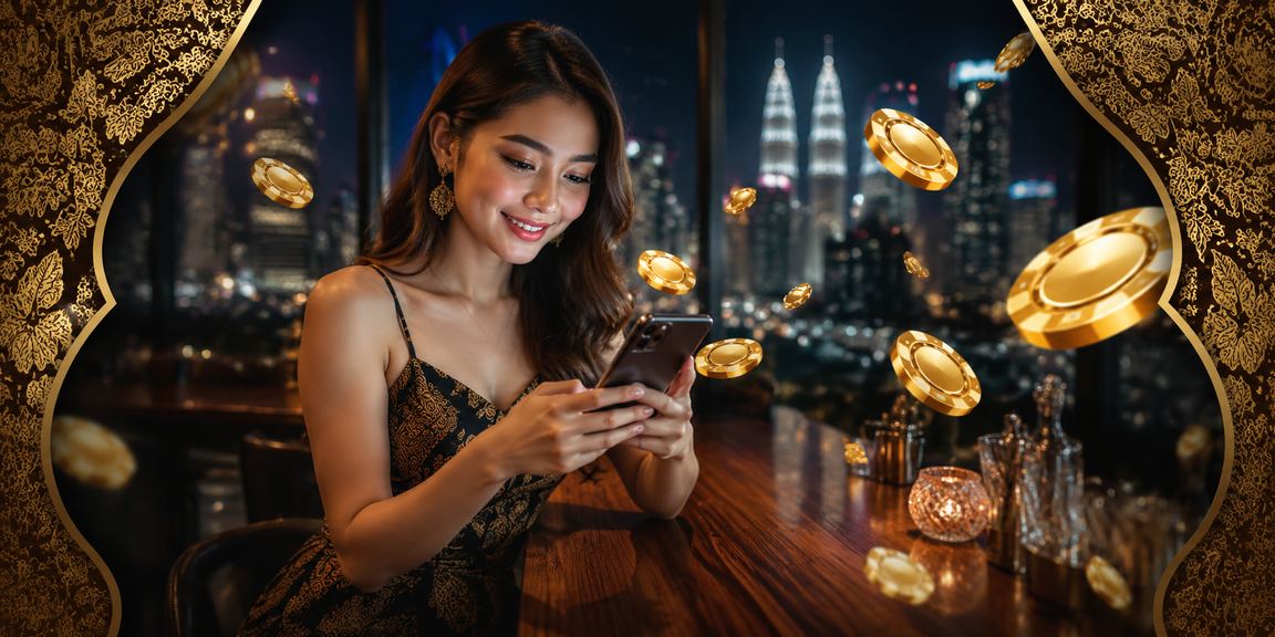 Pengguna Petaling Jaya memainkan aplikasi kasino 85po dengan rekaan batik yang memukau di telefon pintar